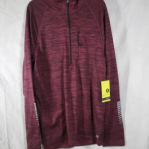 Nwt Men's Maroon Half-Zip Running Jacket Shirt Size Medium Xersion